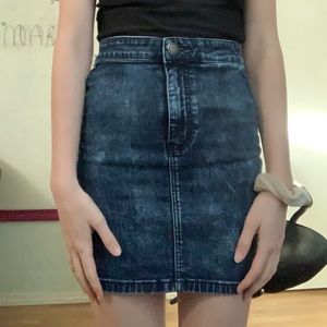 American eagle faux denim jean skirt